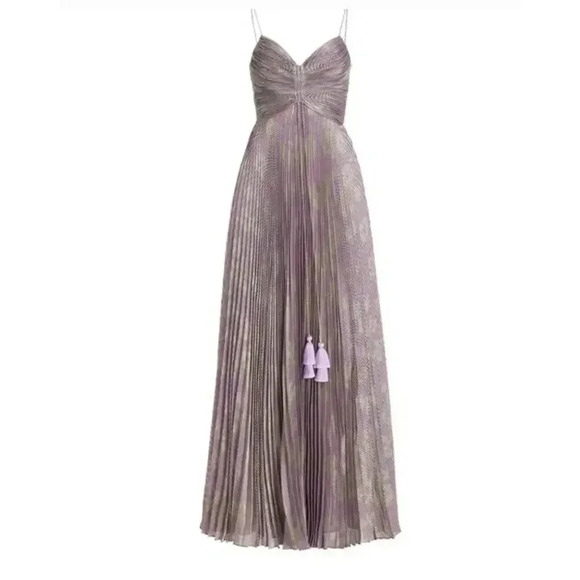 $997 Alexis Womens Purple Spaghetti Strap Sweetheart Neck Lined Maxi Dre… - Picture 9 of 16